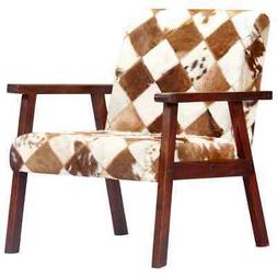 254266 Poltrona Bianca e Marrone in Vera Pelle di Capra Arre