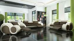 Con Usb Osti 3/2/1 Posti Relax Divano Set Imbottito Berlino