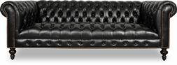 Tessuto Stoffa Chesterfield England Nero Sof&agrave; Nuovo
