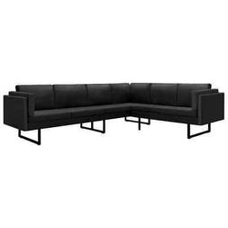 Angolare Nero Relax Schienale Casa 255x199.5x62.5cm Divani N