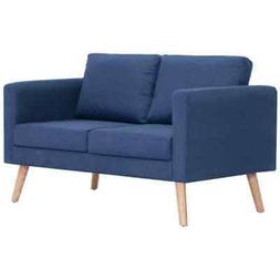 Blu Relax Elegante Schienale Casa 116x70x73cm Ufficio 2posti