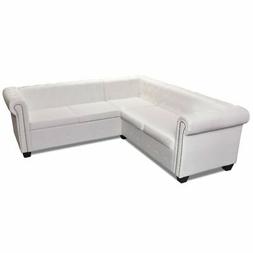 Design Chesterfield Angolo Ad Pelle Relax 5posti 205x205x73c