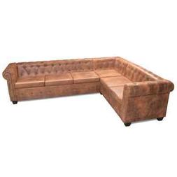 Design Chesterfield Pelle Artificiale Casa 6posti 243618 260