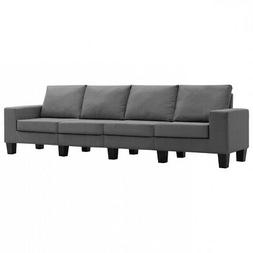 4posti Grigio Scuro Elegante Divani 254x70x75cm 287131 Relax