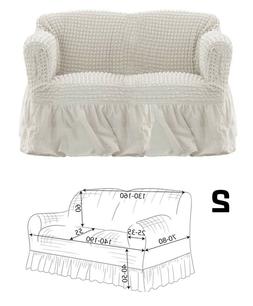Shabby Chic 2 Posti Elasticizzato Stretch Naturale