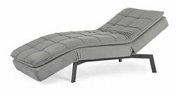 Chaise Longue Bea Velluto Grigio Bizzotto Cod.0735211