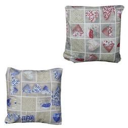 Coppia Federe Cuscini DIVANI Cotone Fantasia Shabby Cuore Al
