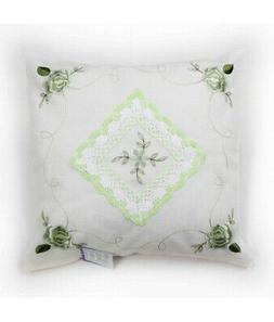 2 Federe In Pizzo Tombolo Verde 42x42