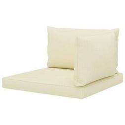 Cuscini per Divani su Pallet 3 pz Crema in Tessuto