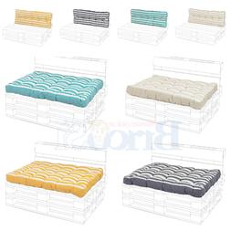 Pallet Seduta Schienale Cuscino Imbottito Vari Colori 120x80