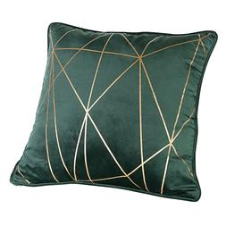 CUSCINO ARREDO IMBOTTITO IN VELLUTO SERIE LUXE VERDE E ORO 4