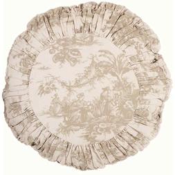 Cuscino Arredo Rotondo Blanc Maricl&ograve; Serie Grimaldi Shabby 