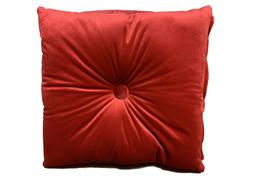 Arredo Velluto Rosso Bottone 42x42 Imbottiti Natale Regalo