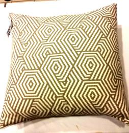 Salotto Casa Copricuscino Pouf Puf Optical Tortora Cm70x70