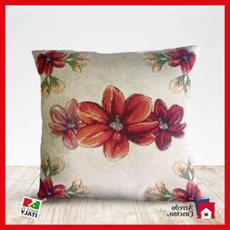 Anima E Federa Personalizzata Fiori Gobelin Arredo  50x50 Cm