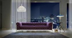 Pelle Imbottitura Lilla Lusso Divano