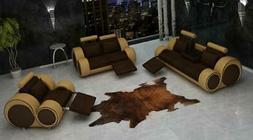 Osti 3/2/1 Posti Relax Divano Set Imbottito Tessuto Nuovo