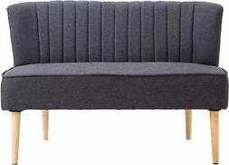 DecHome Divanetto 2 Posti Stile Nordico Grigio Scuro 117x56.