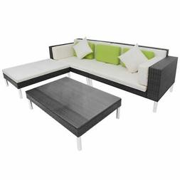 vidaXL Divani Set da Giardino Modulare 17pz in Polyrattan Ne