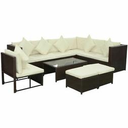 vidaXL Divani Set da Giardino Modulare 29pz in Polyrattan Ma