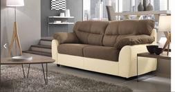 2 + 3 Posti Ecopelle Bicolore Made In Italy Nabuk Pelle Diva