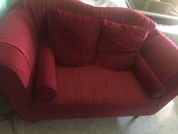 2/3 Posti Poltronesof&agrave;, Velluto Rosso, Stile Veneziano