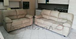 2 E 3 Posti Tessuto Nabuk Salotto Divani Italiani Imbottito 