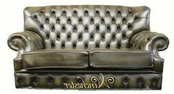2 Posti Chesterfield Pelle Sintetica Imbottitura Design Luss