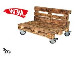2 Posti Con Ruote, Pallet Epal, Esterno -made In Italy- Rust