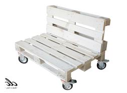 2 Posti Con Ruote, Pallet Epal, Esterno -made In Italy- Bian