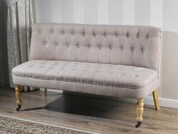 2 Posti Fernand Stile Shabby Chic Canapa Grigio