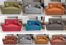 2 Posti Imbottito In Tessuto Con 2 Cuscini Divani Salotti Va