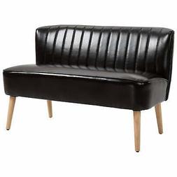2 Posti In Ecopelle 117x56,5x77 Cm Benzoni Marrone
