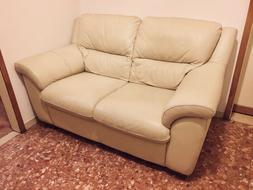 2 Posti In Pelle - Beige Chiaro