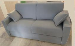2 Posti Letto In Tessuto Colore Grigio Con Bordino Perla Mat