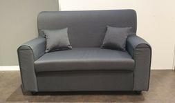 2 Posti Mini Estasi Tessuto Grigio Con 2 Cuscini L.125 Cm. P