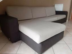 3 Posti Chaise Longue Sx Con Letto E Contenitore. L 2,90 X P