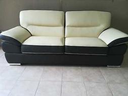3 Posti In Pelle Bicolore.