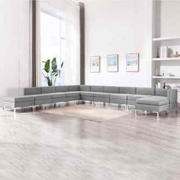 A 11 Posti Relax Salotto Set Di Divani In Tessuto Grigio Chi