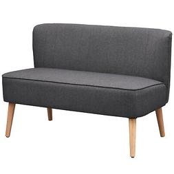 A 2 Posti Da Salotto E Soggiorno Moderno Grigio Scuro Tessut