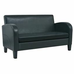 A 2 Posti In Pelle Sintetica Nero Con Braccioli Divanetto So