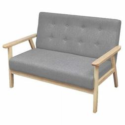 A 2 Posti In Stoffa Grigio Chiaro Stile Retr&ograve; Arredo Casa S