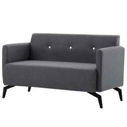 A 2 Posti Rivestito In Stoffa Grigio Scuro Sofa Arreddo Salo
