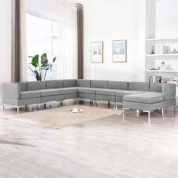 A 9 Posti Relax Salotto Set Di Divani In Tessuto Grigio Chia