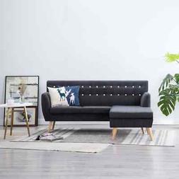 A L Rivestito Tessuto Grigio Scuro Sdraio Sofa Arreddo Salot