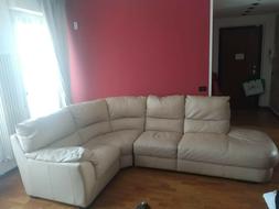 Angolare 5/6 Posti In Ecopelle Avorio