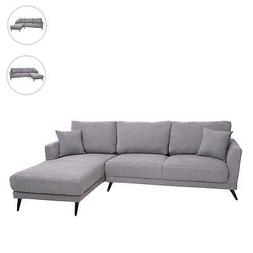 Angolare A L 3 Posti Hwc-g45 Tessuto Grigio Con Penisola