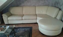 Angolare Con Pouf Chateau D'ax In Vera Pelle