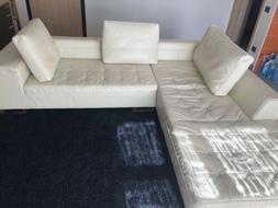 Angolare In Pelle Bianca 270cm. X 240cm. Usato, Buone Condiz