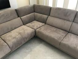 Angolare Made In Italy Pelle Aquaclean Grigio Nuovo